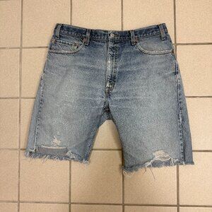 Levi’s 505 Vintage Cut Off Shorts Light Wash Size 36
